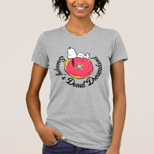 T-shirt cacahuètes   Snoopy Donut rose