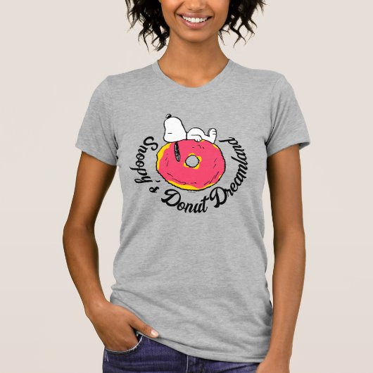 T-shirt cacahuètes | Snoopy Donut rose (Devant)