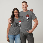 T-shirt cacahuètes | Snoopy Équilibrer Son Chien Disque (Unisexe)