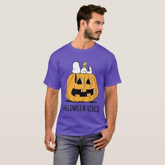 T-shirt cacahuètes | Snoopy et Woodstock Jack-O-Lantern (Devant entier)