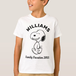 T-shirt cacahuètes   Snoopy Famille Vacances
