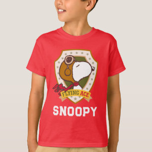 T-shirt cacahuètes   Snoopy Flying Ace Badge