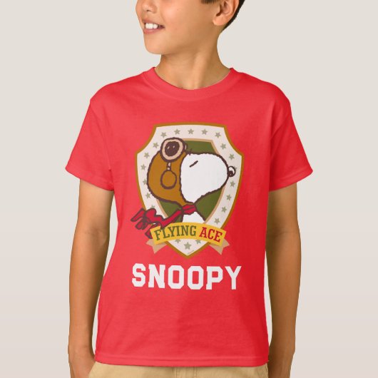 T-shirt cacahuètes | Snoopy Flying Ace Badge (Devant)
