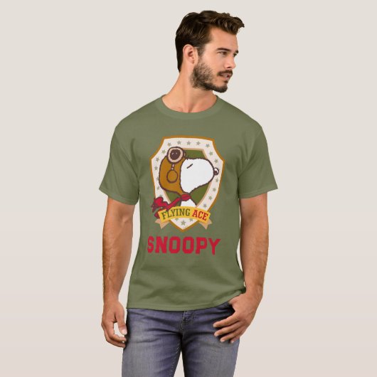 T-shirt cacahuètes | Snoopy Flying Ace Badge (Devant entier)