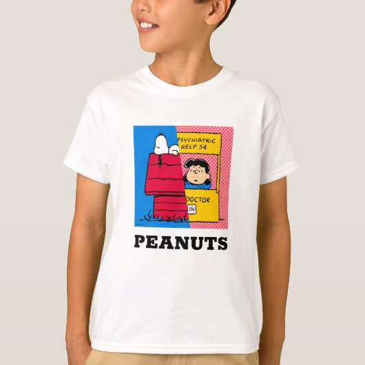 T-shirt cacahuètes | Snoopy & Lucy Half & Half (Devant)