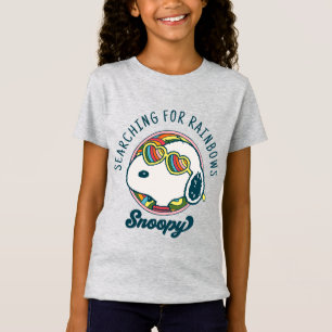T-Shirt cacahuètes Snoopy Rainbow Heart Lunettes de sole
