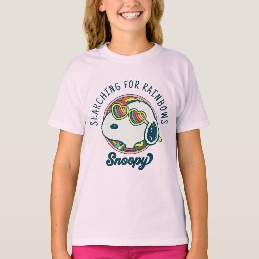 T-shirt cacahuètes | Snoopy Rainbow Heart Lunettes de sole (Devant)