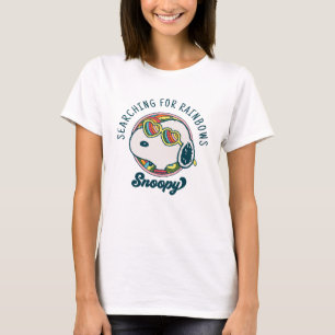 T-shirt cacahuètes Snoopy Rainbow Heart Lunettes de sole