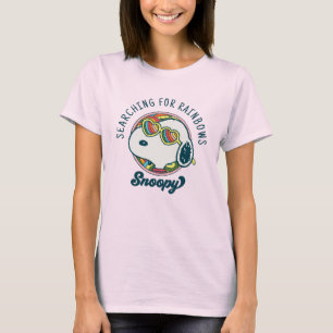 T-shirt cacahuètes Snoopy Rainbow Heart Lunettes de sole