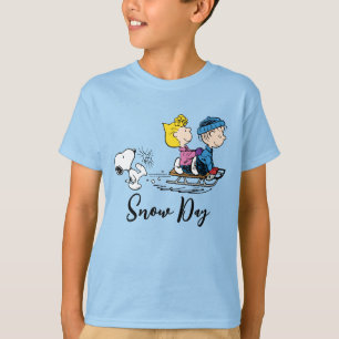 T-shirt cacahuètes Snoopy, Sally & Linus Sled