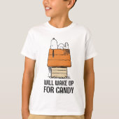 T-shirt cacahuètes | Snoopy Se Réveillera Pour Les Bonbons (Devant)