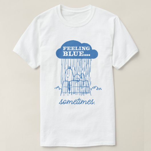 T-shirt cacahuètes | Snoopy Sentiment Bleu Est OK Aussi (Design devant)