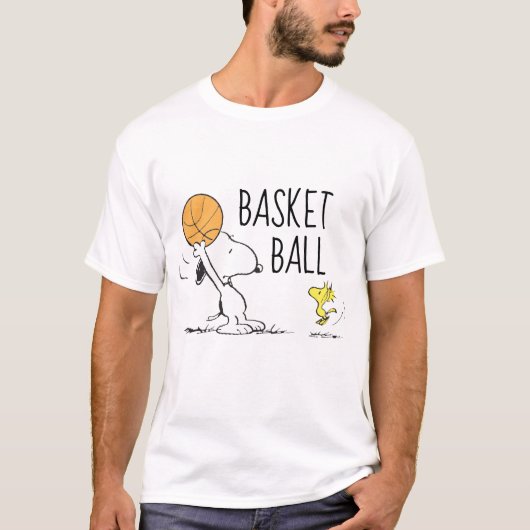 T-shirt cacahuètes | Snoopy & Woodstock Basketball (Devant)