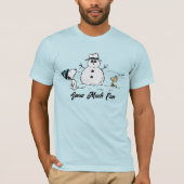 T-shirt cacahuètes | Snoopy & Woodstock Build A Snowman (Devant)
