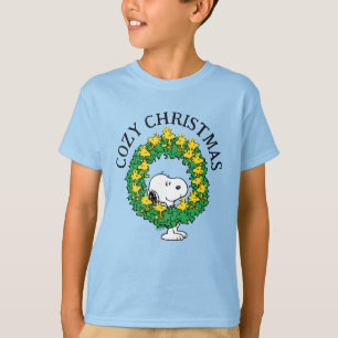 T-shirt cacahuètes Snoopy & Woodstock Chemise de Noël