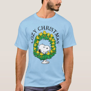 T-shirt cacahuètes Snoopy & Woodstock Chemise de Noël