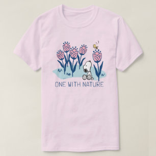 T-shirt cacahuètes Snoopy & Woodstock Flower Garden