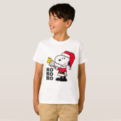 T-shirt cacahuètes | Snoopy & Woodstock Ho Ho Ho (Devant entier)