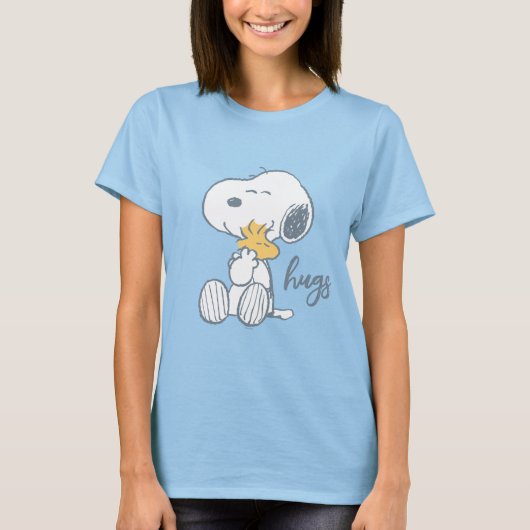 T-shirt cacahuètes | Snoopy & Woodstock Hug (Devant)