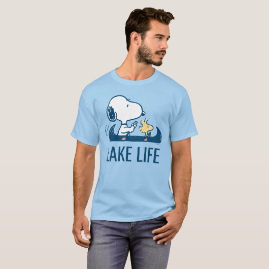 T-shirt cacahuètes | Snoopy & Woodstock Lake Life (Devant entier)