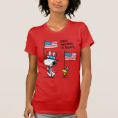 T-shirt cacahuètes | Snoopy & Woodstock Oncle Sams (Devant)