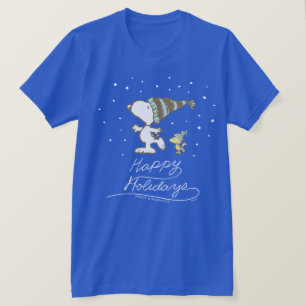 T-shirt cacahuètes Snoopy & Woodstock Patinage d'hiver