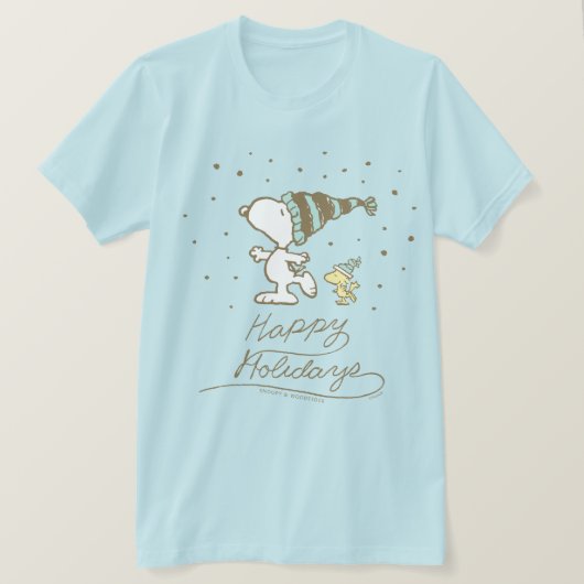 T-shirt cacahuètes | Snoopy & Woodstock Patinage d'hiver (Design devant)