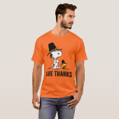 T-shirt cacahuètes | Snoopy & Woodstock Pilgrim (Devant entier)