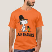 T-shirt cacahuètes | Snoopy & Woodstock Pilgrim (Devant)