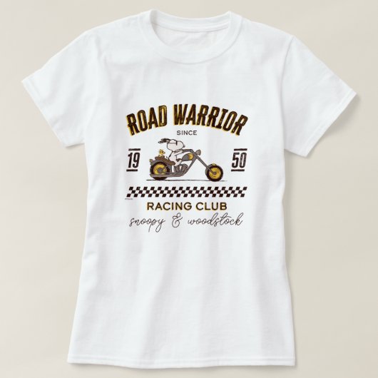 T-shirt cacahuètes | Snoopy & Woodstock Road Warriors (Design devant)