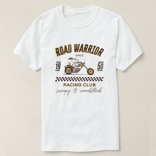 T-shirt cacahuètes | Snoopy & Woodstock Road Warriors (Design devant)