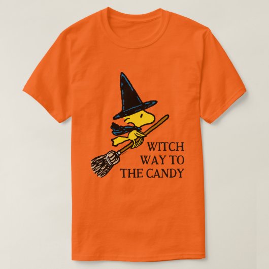 T-shirt cacahuètes | Woodstock Halloween Witch (Design devant)