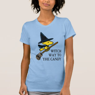 T-shirt cacahuètes Woodstock Halloween Witch