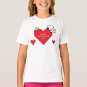 T-shirt cacahuètes | Woodstock & Snoopy Valentine (Devant)
