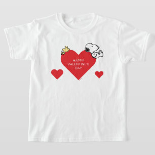 T-shirt cacahuètes   Woodstock & Snoopy Valentine