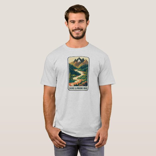T-shirt Cache la Poudre Colorado (Devant entier)