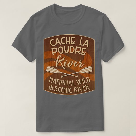 T-shirt Cache La Poudre Rivière sauvage et Pittoresque Riv (Design devant)