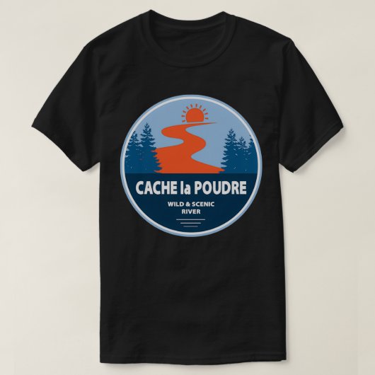 T-shirt Cache La Poudre Wild Et Rivière Pittoresque (Design devant)