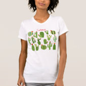 T-shirt Cactus à fleurs rouges agrafés Plantes Thunder_Cov (Devant)