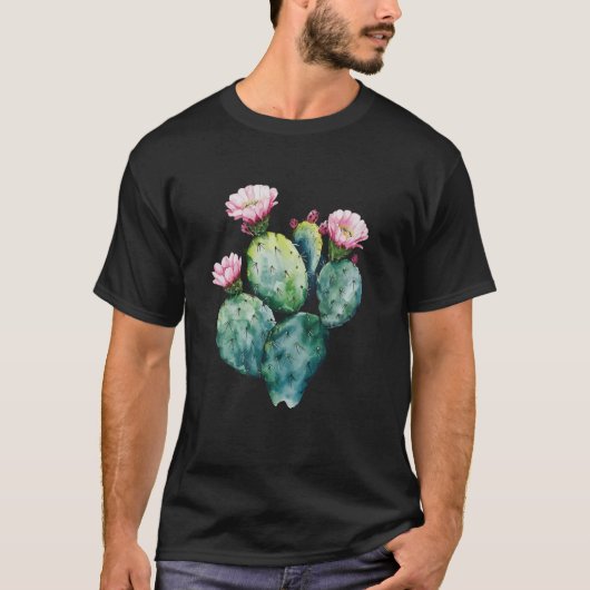 T-shirt Cactus avec fleurs (Devant)