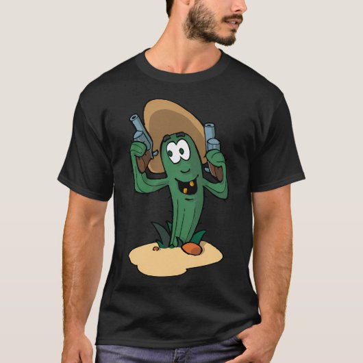 T-shirt Cactus bandido sombre (Devant)