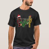 T-shirt Cactus Buffalo Plaid Leopard Christmas Matching (Devant)