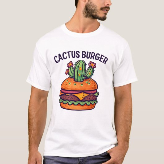 T-shirt Cactus Burger 🌵 🍔 | Funny Kawaii Food Art (Devant)