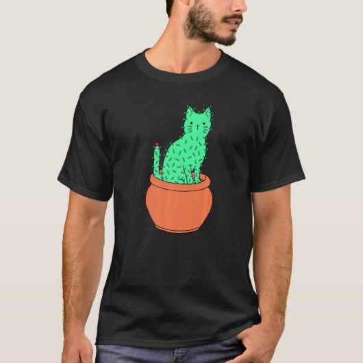 T-shirt Cactus Cactus Chat Chaton (Devant)