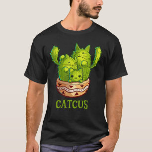 T-shirt Cactus Chat Mignon Et Cactus Mexicain Cactus Cinco