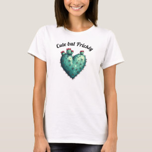 T-shirt Cactus cœur mignon mais épineux pour la Saint-Vale