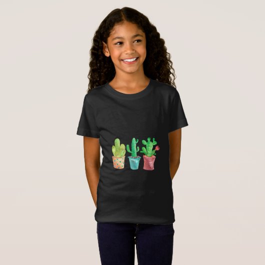 T-Shirt Cactus d'aquarelle (Devant entier)