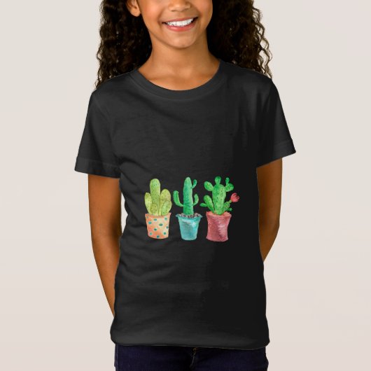 T-Shirt Cactus d'aquarelle (Devant)