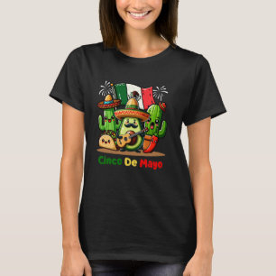 T-shirt Cactus d'avocat Mariachi Cinco De Mayo Taco Mexica