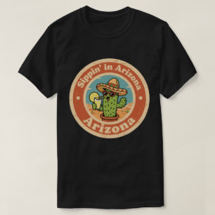 T-shirt Cactus de boisson vintage drôle d'Arizona